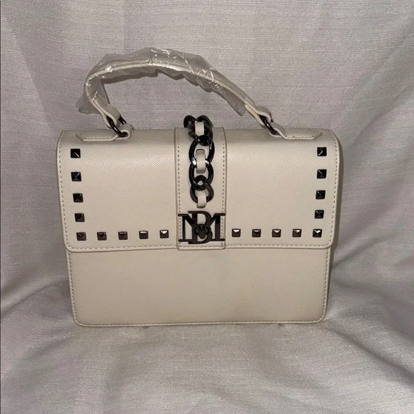 Badgley Mischka Studded Off White Bag - Picture 2 of 11